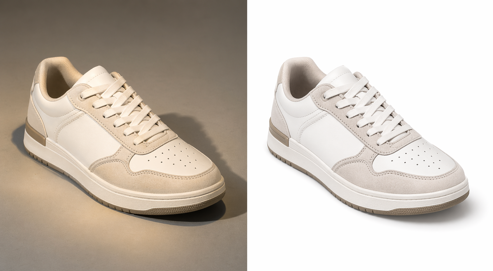 Harsh shadow to soft studio shadow