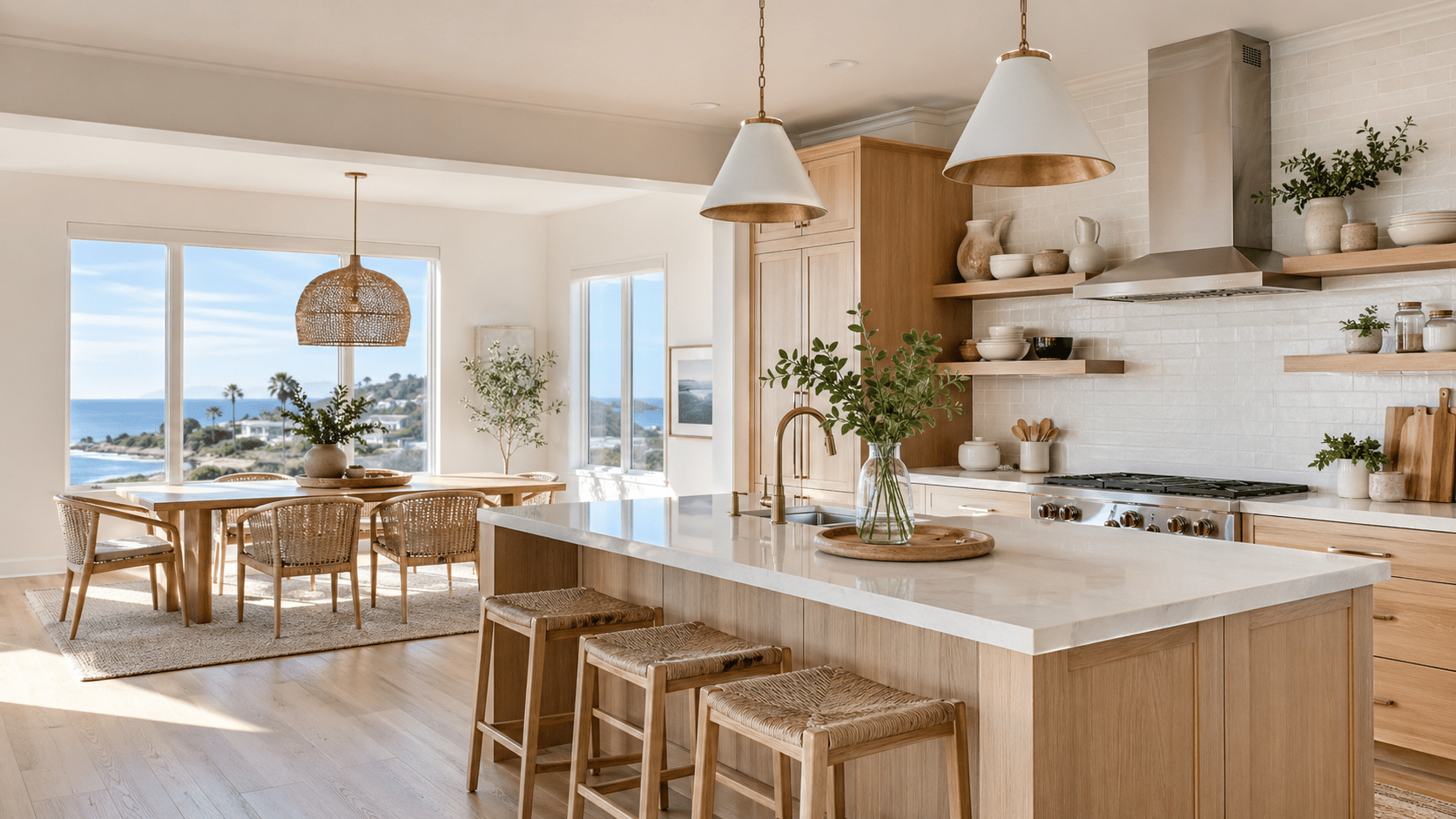 Dated kitchen to coastal refresh